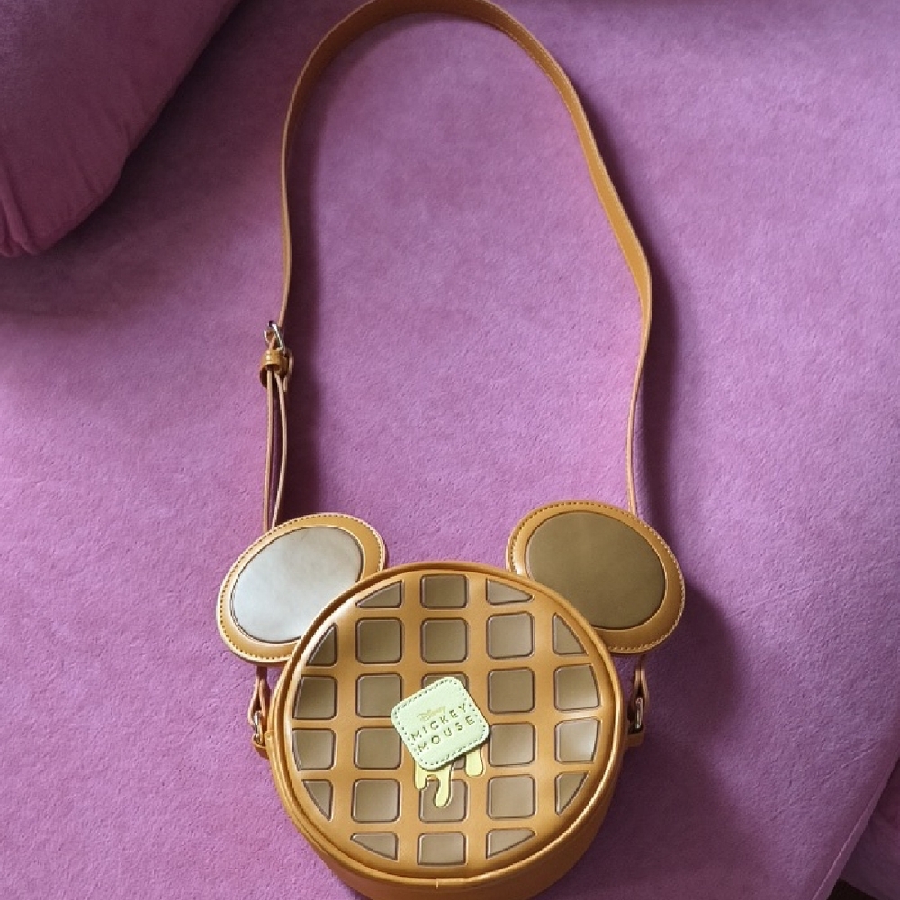 Waffle Crossbody Bag in Mustard Yellow